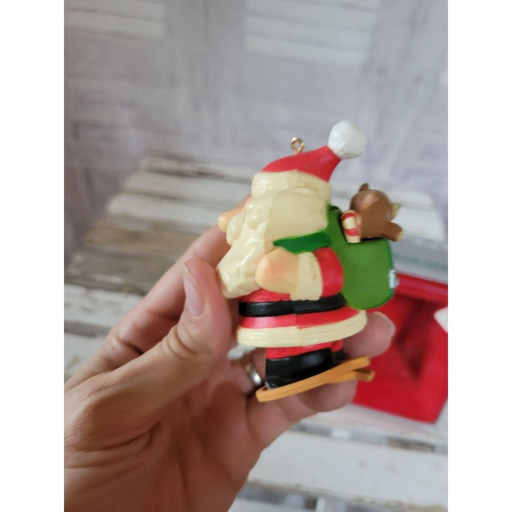 Enesco dear Santa snowshoe ornament Xmas holiday t‎